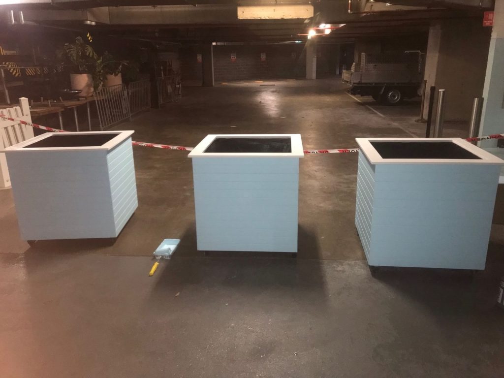 Mobile planter boxes