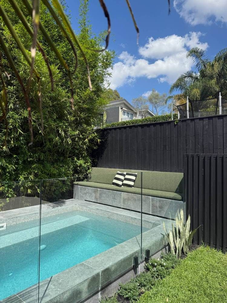 Custom fit-outs and outdoor living: Complete: pool and bench seating
