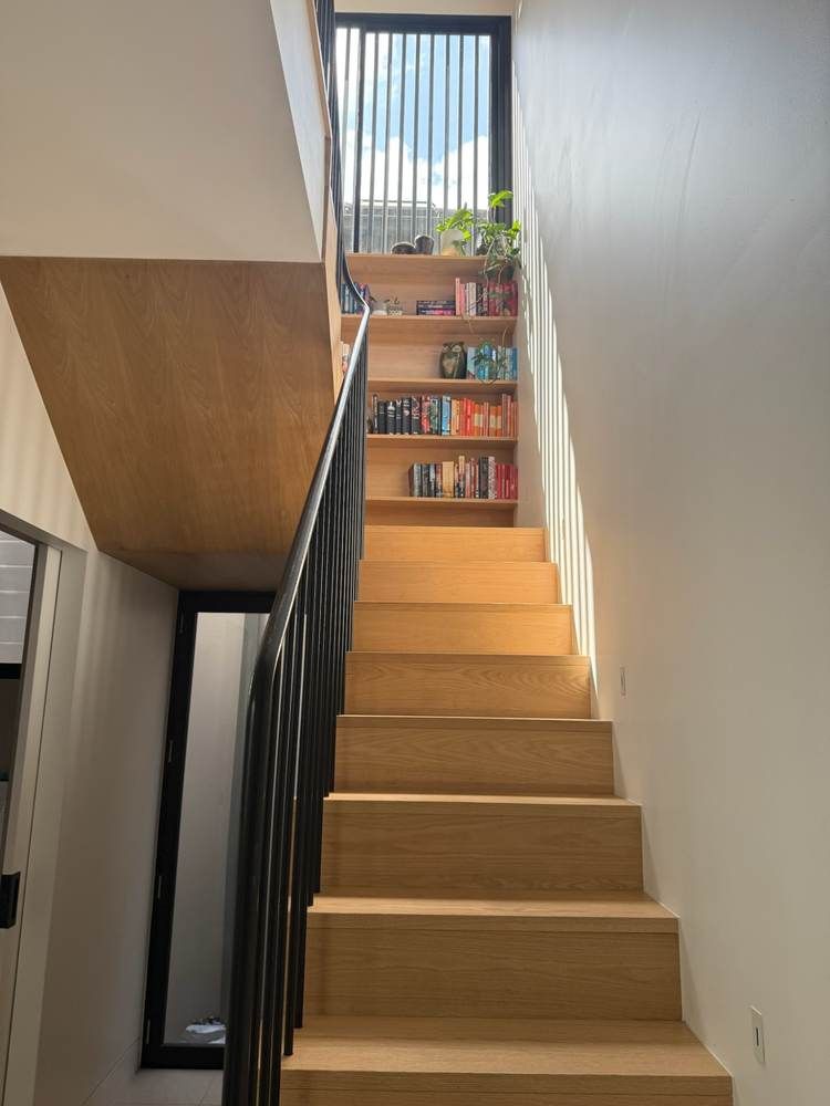 Custom fit-outs and outdoor living: Detail: stair underside and edges