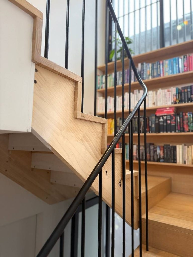 Custom fit-outs and outdoor living: Complete: stair and shelving